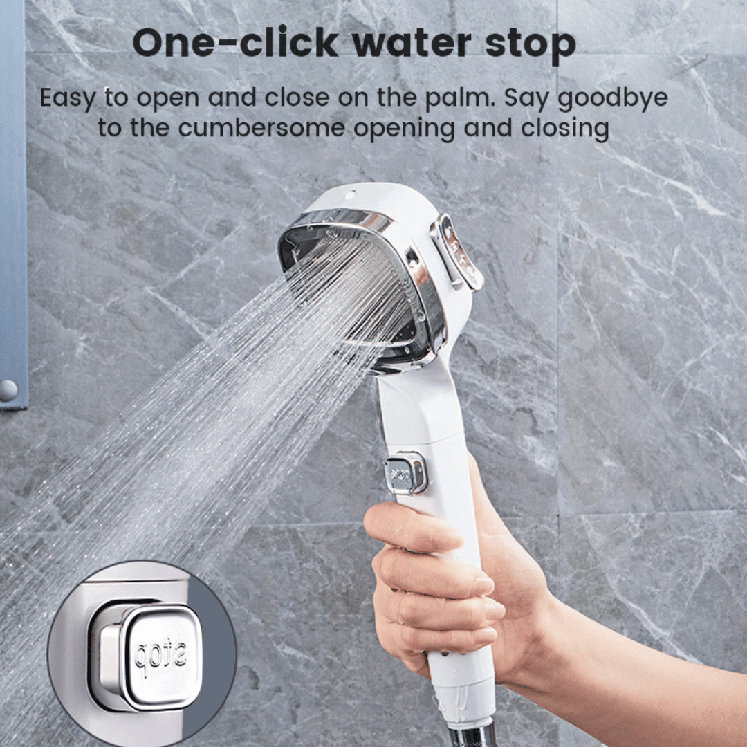 HydroBoost 3-in-1 multi-function shower head with enhanced water pressure and multiple spray modes