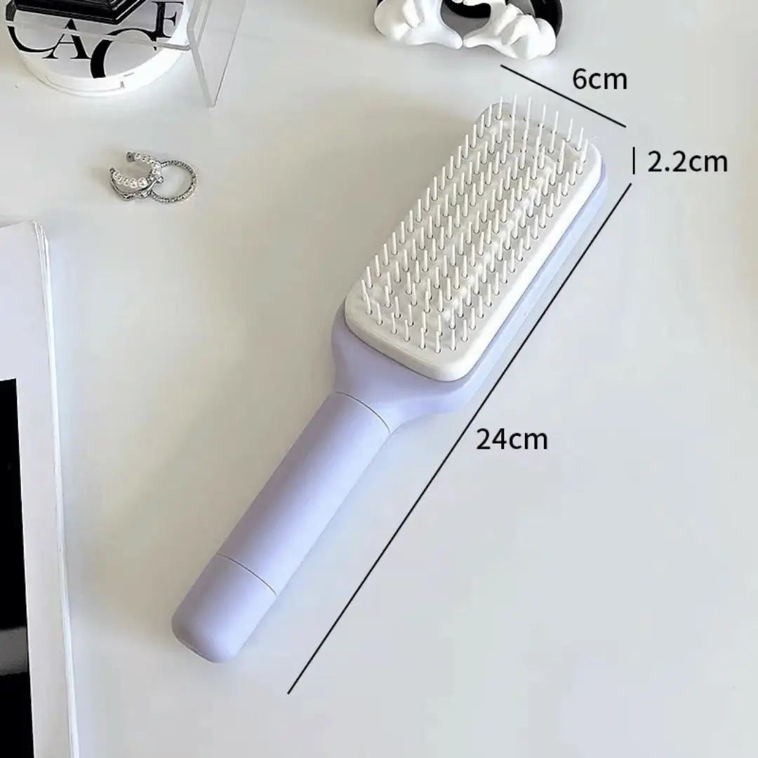 SilkyCare hairbrush size comparison and ergonomic handle design