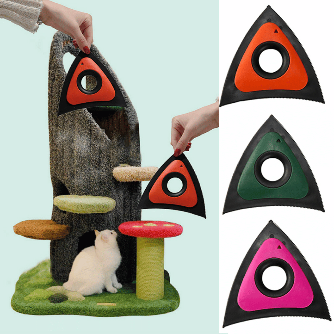TriClean pet hair triangle remover with electrostatic power for effortless fur removal from furniture