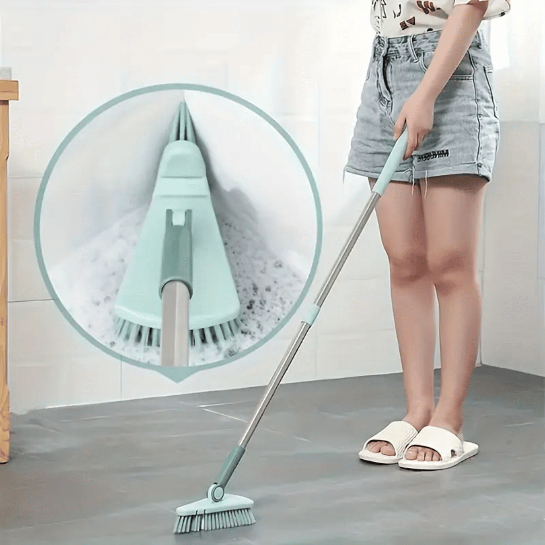 AngleMaster Brush 360 triangular floor brush with 360-degree rotation for comprehensive corner cleaning