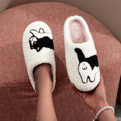 PugSlides cat animal slippers - cozy house slippers featuring cute cat design in multiple sizes
