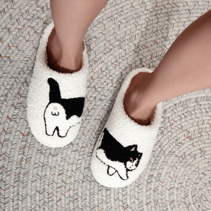PugSlides cat animal slippers - cozy house slippers featuring cute cat design in multiple sizes