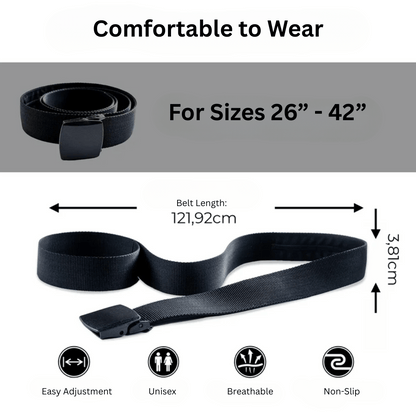 SecretBelt hidden pocket demonstration showing secure compartment for cash and cards - travel security belt