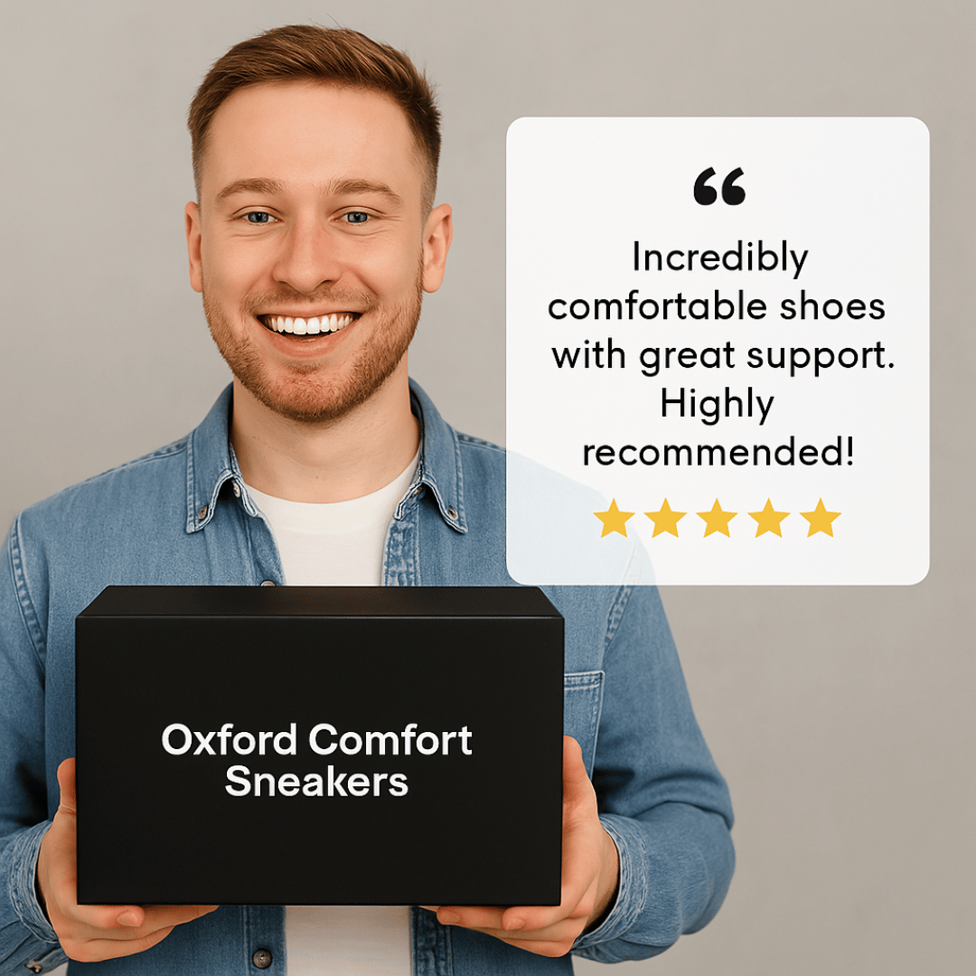 Oxford Comfort Sneakers product showcase with multiple color options and style variations