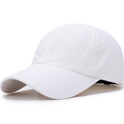 White baseball cap on a white background
