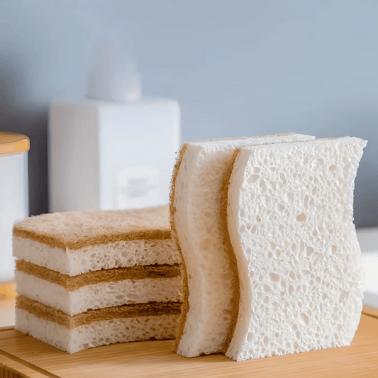 Maison Rose eco coconut fiber scrub sponges natural biodegradable cleaning solution for sustainable homes