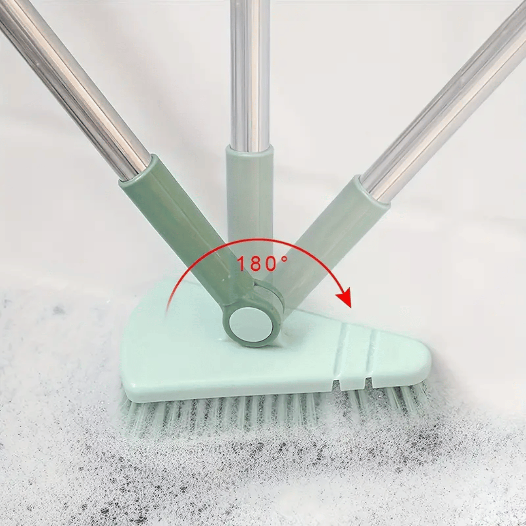 AngleMaster Brush 360 triangular floor brush with 360-degree rotation for comprehensive corner cleaning