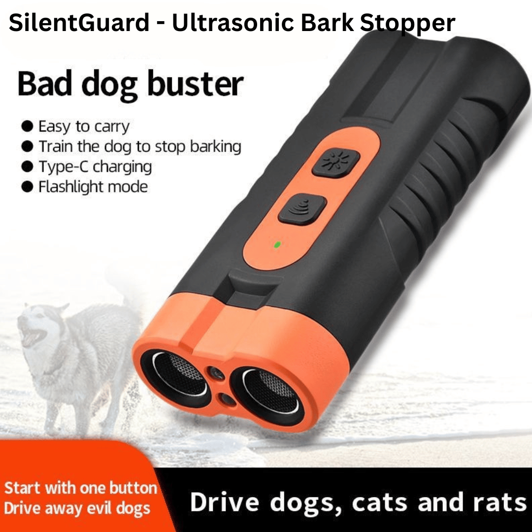 SilentGuard ultrasonic bark stopper device for safe and humane dog training and noise control