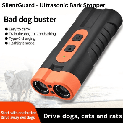 SilentGuard ultrasonic bark stopper device for safe and humane dog training and noise control