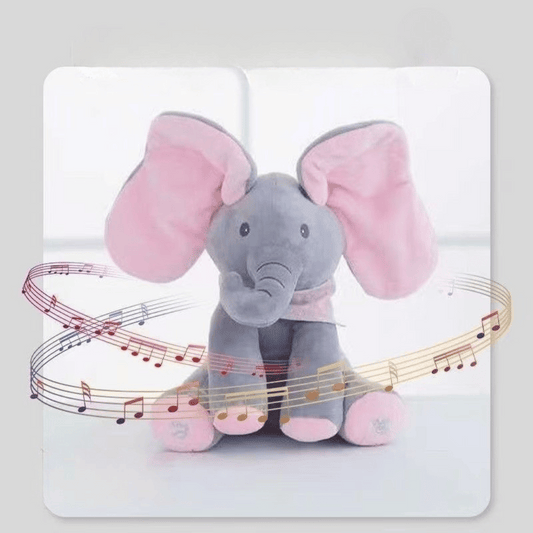 Animated elephant plush toy - main product view showing singing and ear-moving features