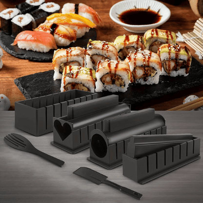 SushiCraft sushi cutter in action - making professional-looking sushi rolls at home with perfect cuts