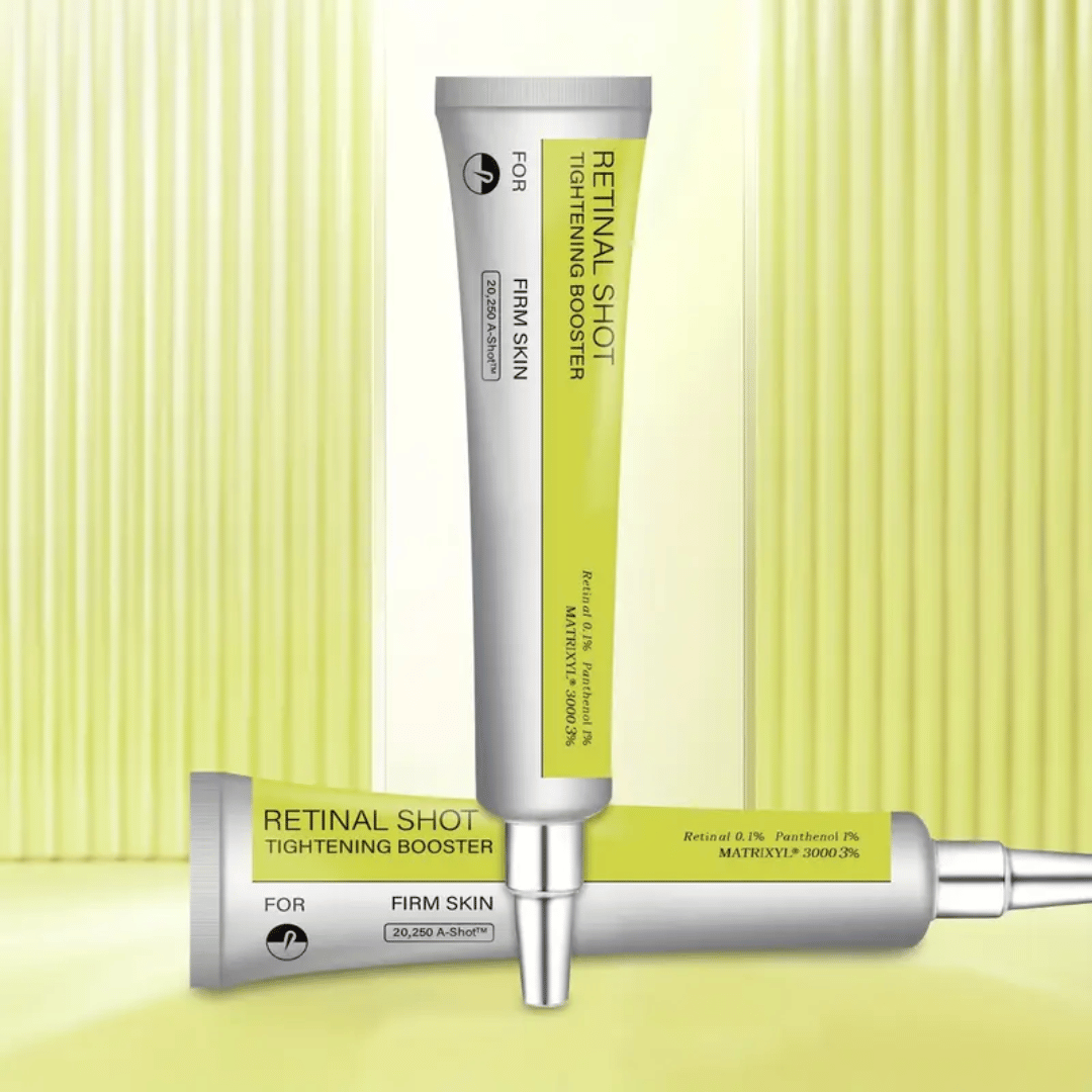 DermaÉlix Retinal Shot face application - before and after results