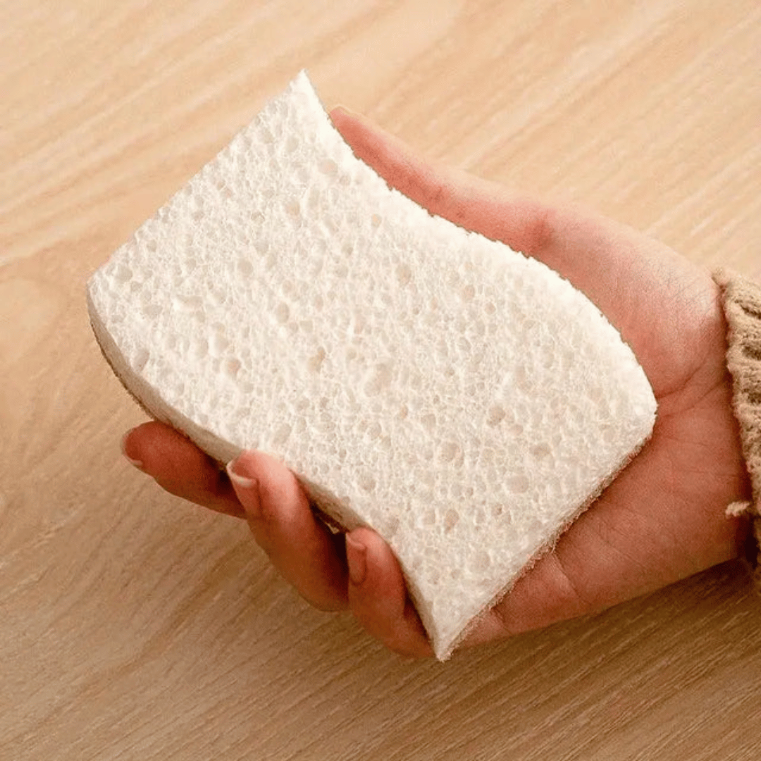 Maison Rose eco coconut fiber scrub sponges natural biodegradable cleaning solution for sustainable homes