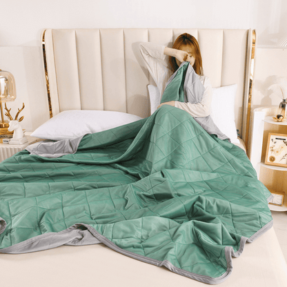 CoolMist Blanket cooling summer blanket with breathable SoySpring fibers and natural wormwood extract