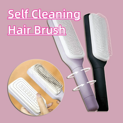 SilkyCare paddle brush demonstrating detangling action on different hair types