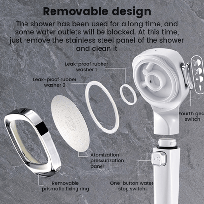 HydroBoost 3-in-1 multi-function shower head with enhanced water pressure and multiple spray modes