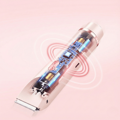 Hair trimmer with a pink background
