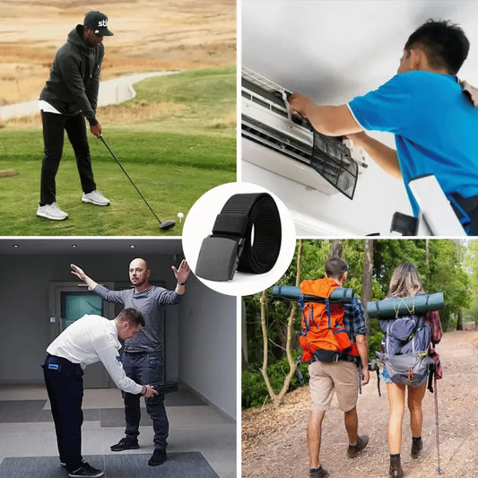 SecretBelt hidden pocket demonstration showing secure compartment for cash and cards - travel security belt