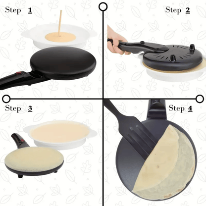 QuickBake electric pancake pan with non-stick surface for perfect breakfast cooking