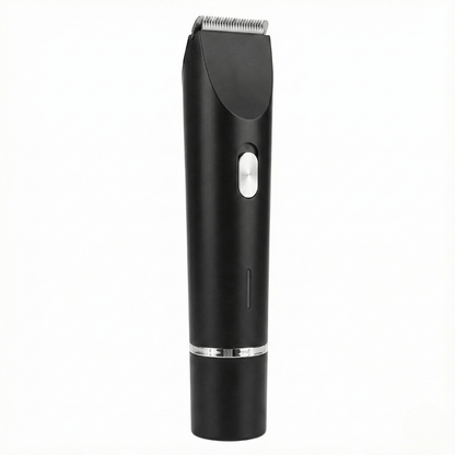 Black hair trimmer on a white background
