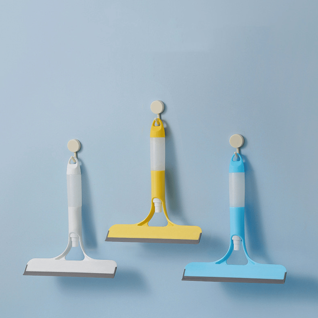 ClearView double-sided glass scraper with ergonomic handle for efficient window and mirror cleaning