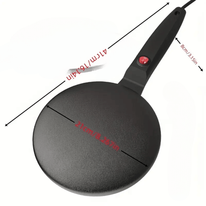 QuickBake electric pancake pan with non-stick surface for perfect breakfast cooking