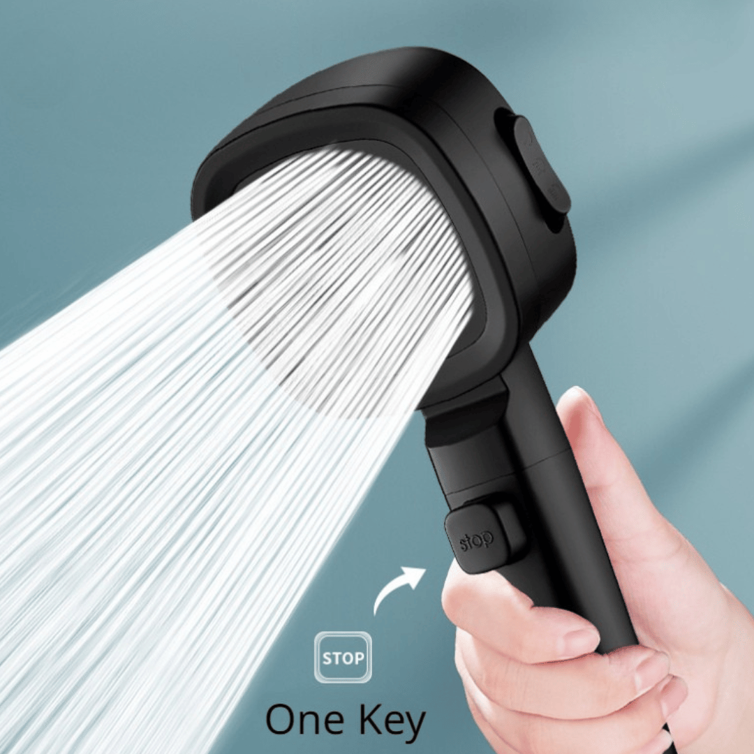 HydroBoost 3-in-1 multi-function shower head with enhanced water pressure and multiple spray modes