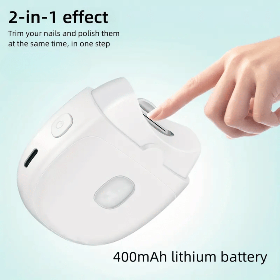 SafeTrim silent rechargeable electric nail cutter with precise cutting technology for safe nail trimming