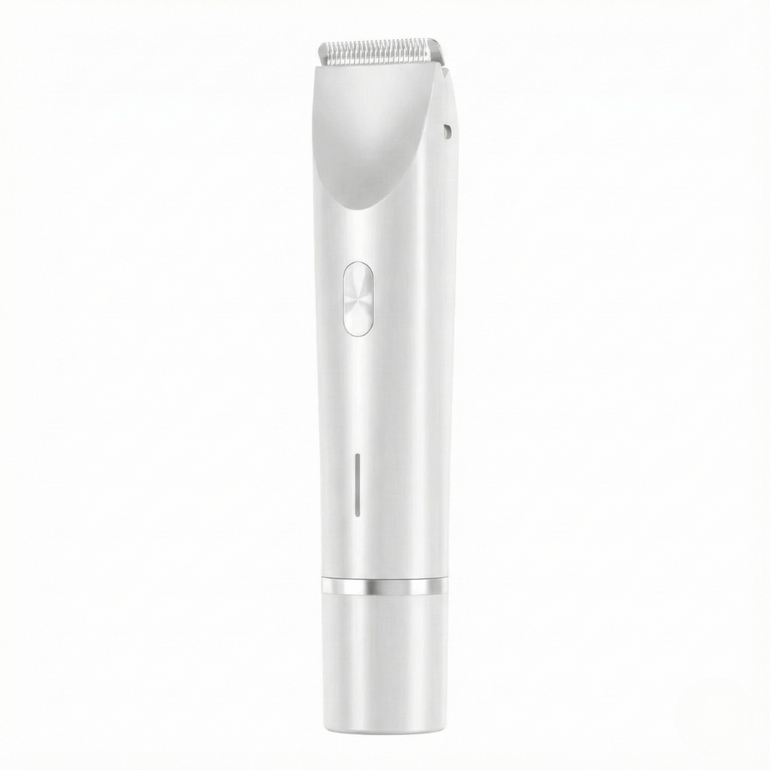 White hair trimmer on a white background