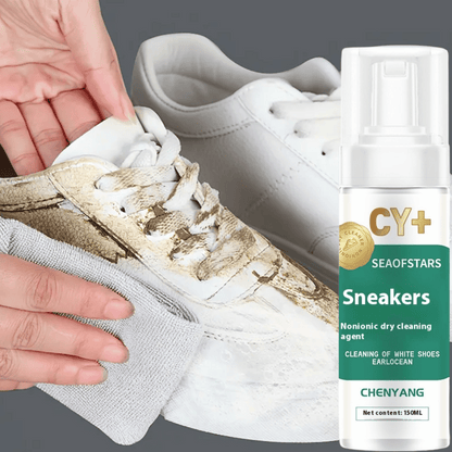 FreshKicks foam sneaker cleaner bottle with deep cleaning formula for all shoe types and footwear maintenance