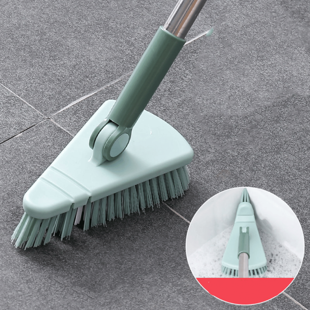AngleMaster Brush 360 triangular floor brush with 360-degree rotation for comprehensive corner cleaning