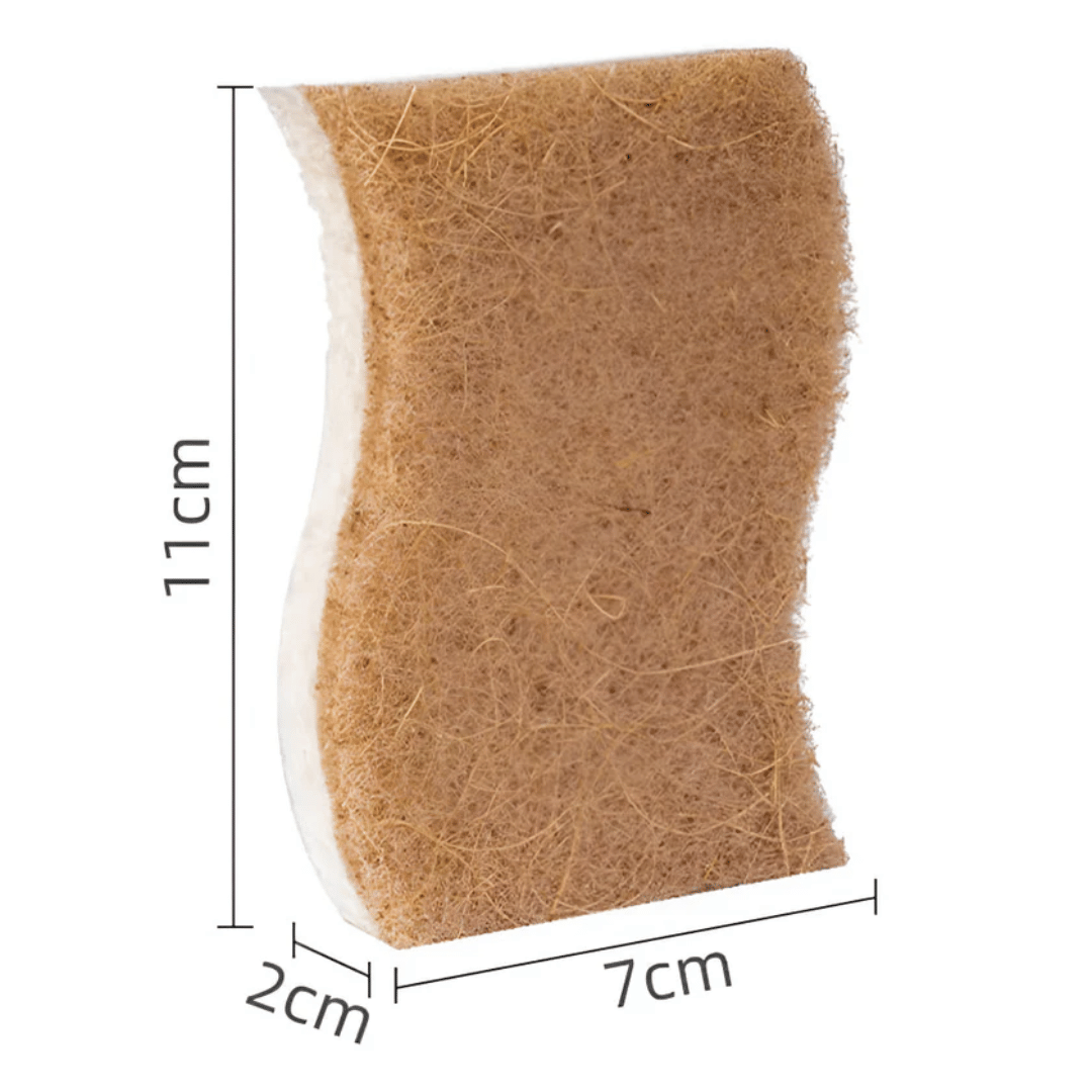 Maison Rose eco coconut fiber scrub sponges natural biodegradable cleaning solution for sustainable homes