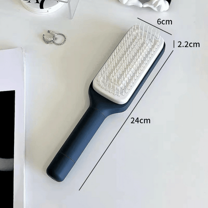 Multiple angles of SilkyCare 4-in-1 hairbrush showing design details.