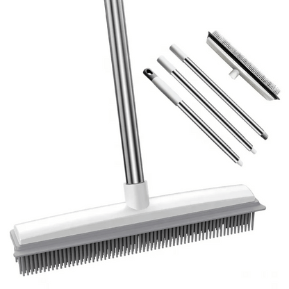 Cleaning brush set with various attachments on a white background