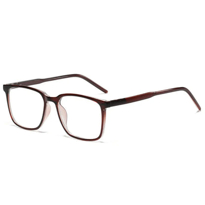 Brown eyeglasses on a white background