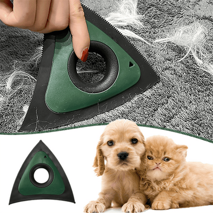 TriClean pet hair triangle remover with electrostatic power for effortless fur removal from furniture