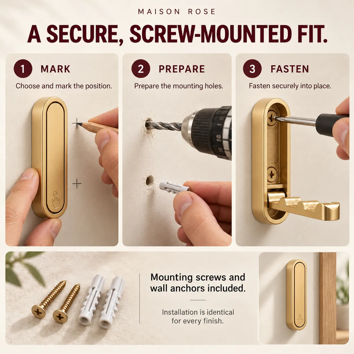 HideHook – Foldable Wall-Mounted Coat Hook