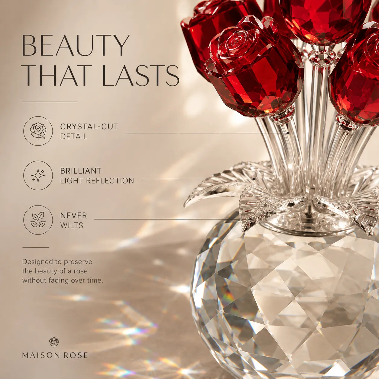 Eternal Crystal Rose Bouque