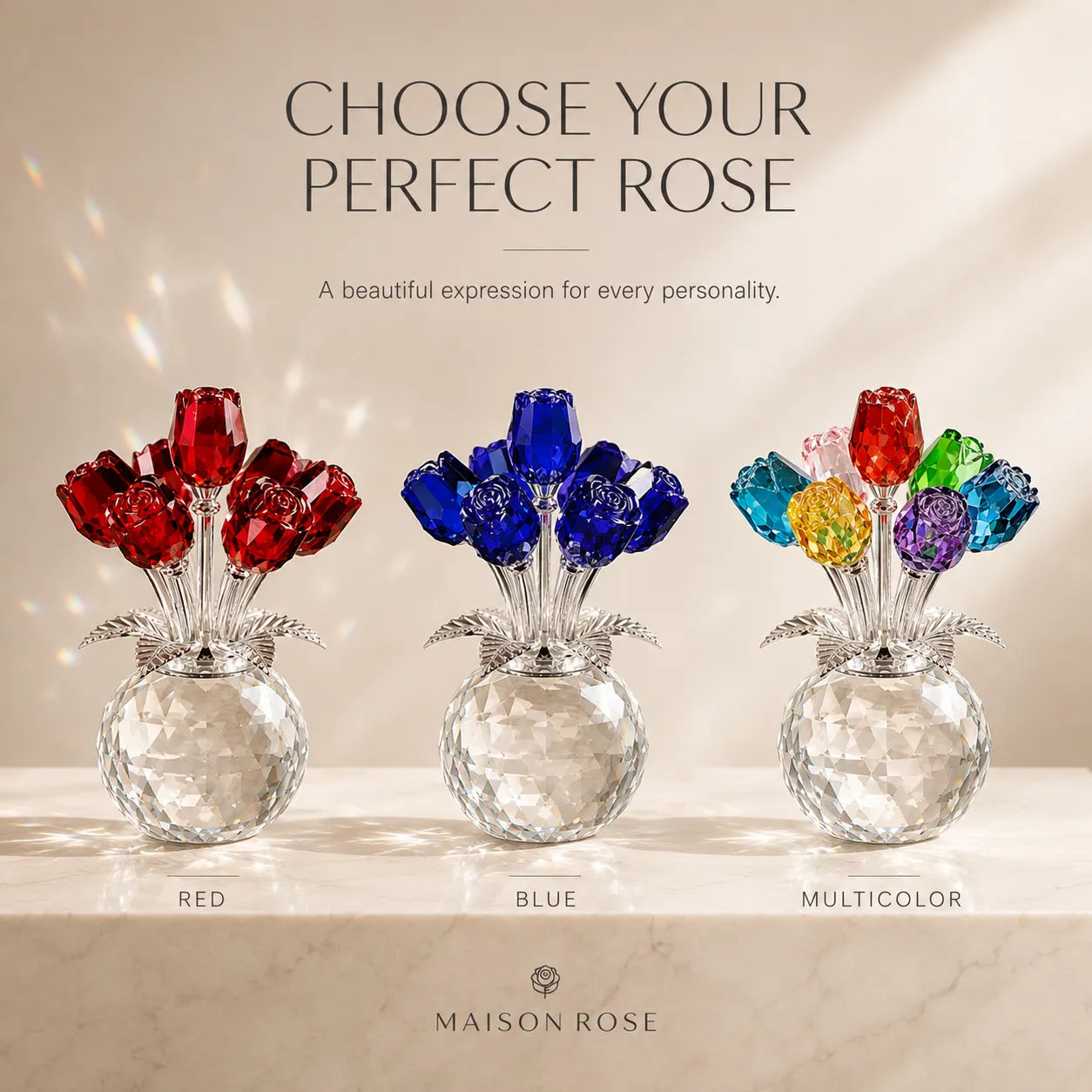 Eternal Crystal Rose Bouque