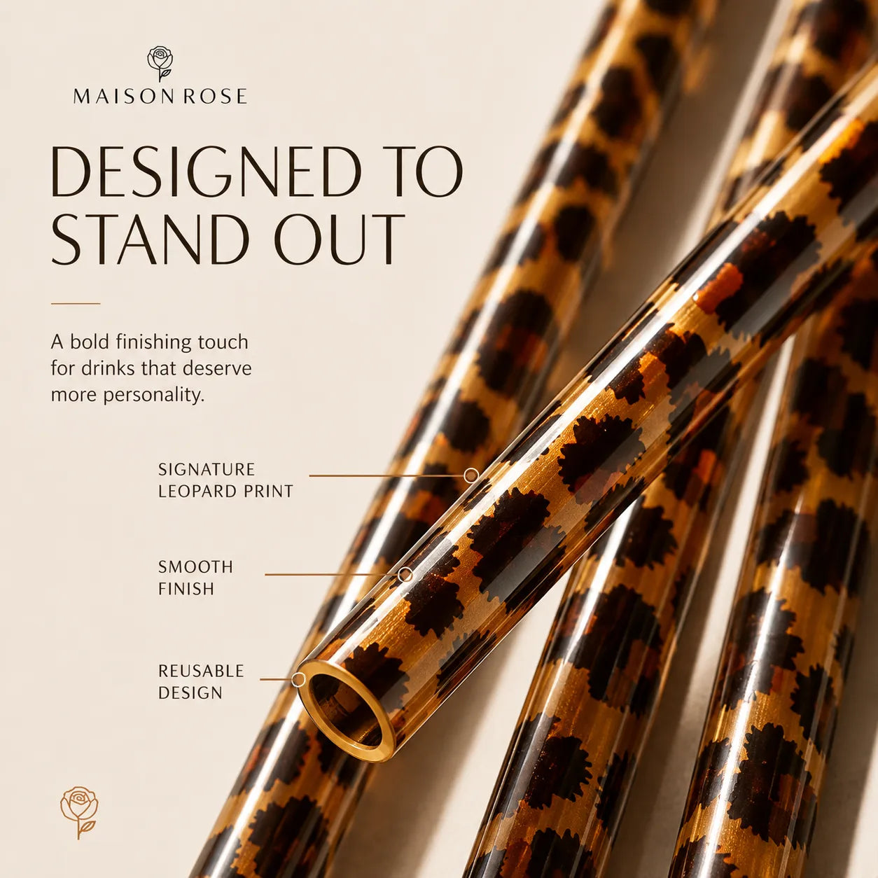 Sienna Leopard Straw
