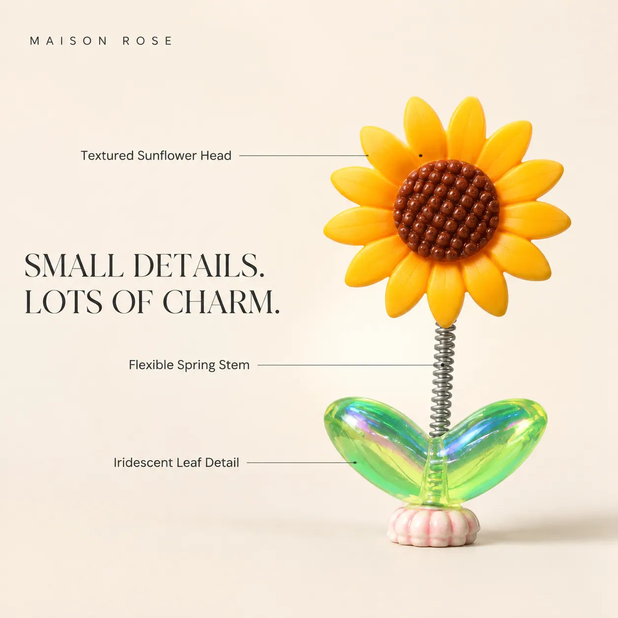SunSpring – Shaking Sunflower Car Ornament
