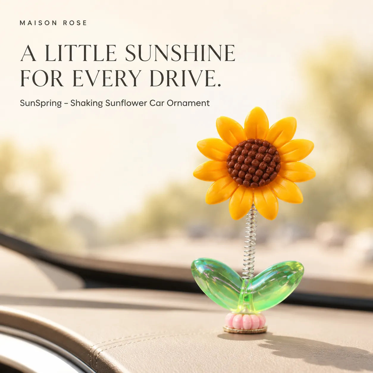 SunSpring – Shaking Sunflower Car Ornament