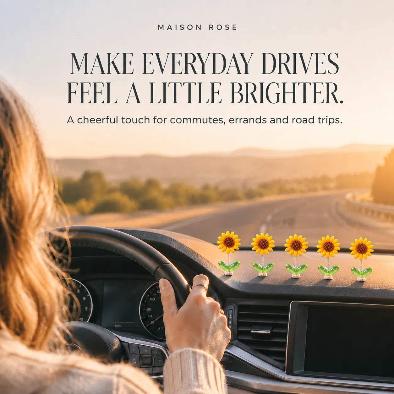 SunSpring – Shaking Sunflower Car Ornament