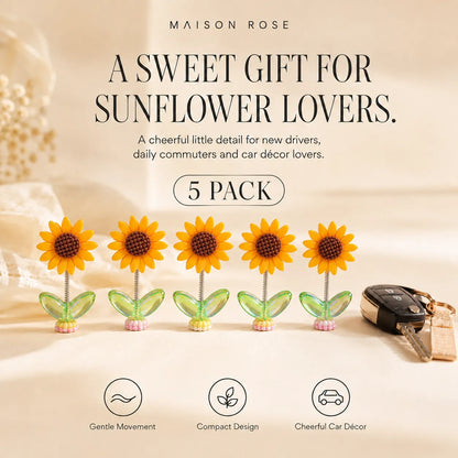 SunSpring – Shaking Sunflower Car Ornament