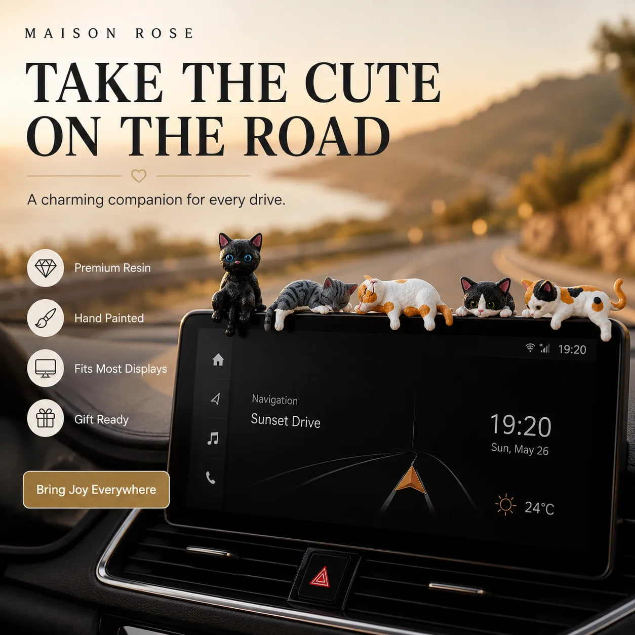 PurrView – Car Screen Cat Ornaments