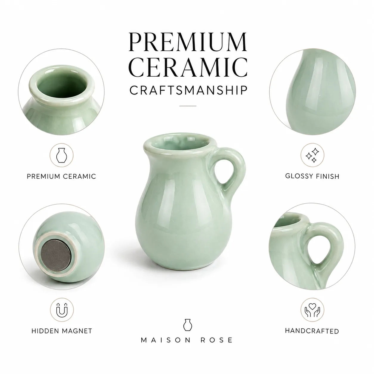Flora Mini Vase Ceramic Magnets