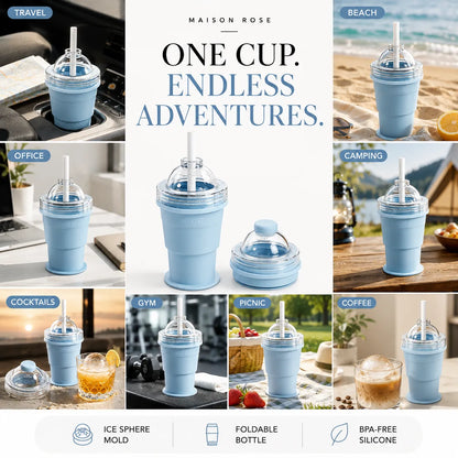 FrostFold – 2-in-1 Portable Ice Ball Cup