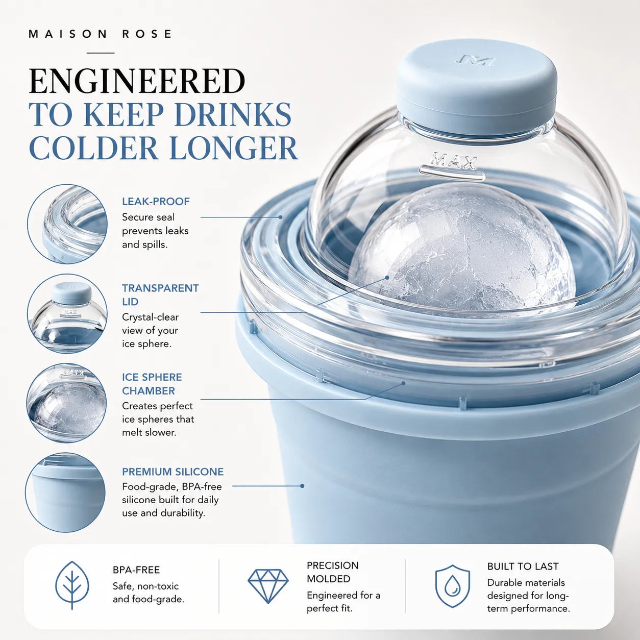 FrostFold – 2-in-1 Portable Ice Ball Cup