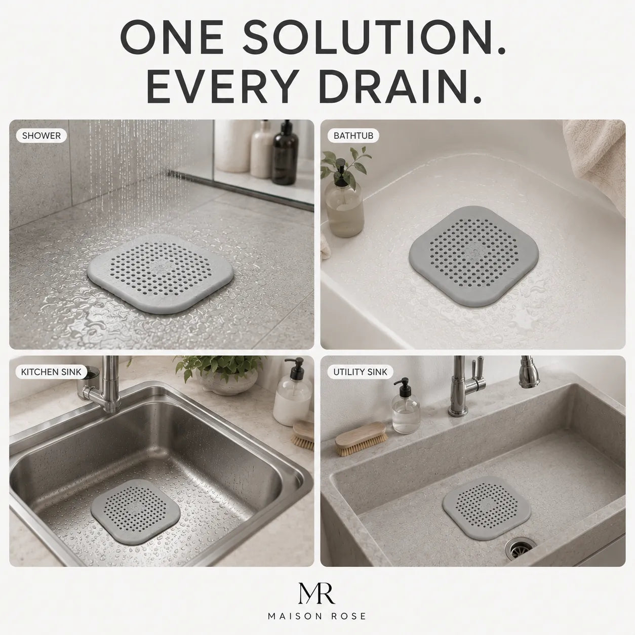 DrainSnap – Universal Silicone Hair Catcher & Drain Filter