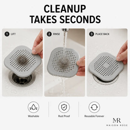 DrainSnap – Universal Silicone Hair Catcher & Drain Filter